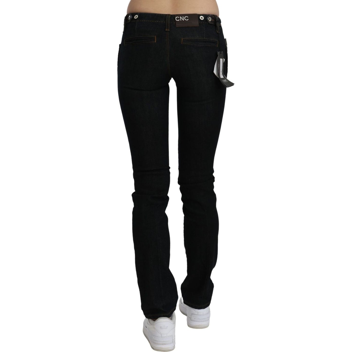 Costume National Black Mid Waist Skinny Denim Cotton Jeans Jeans & Pants