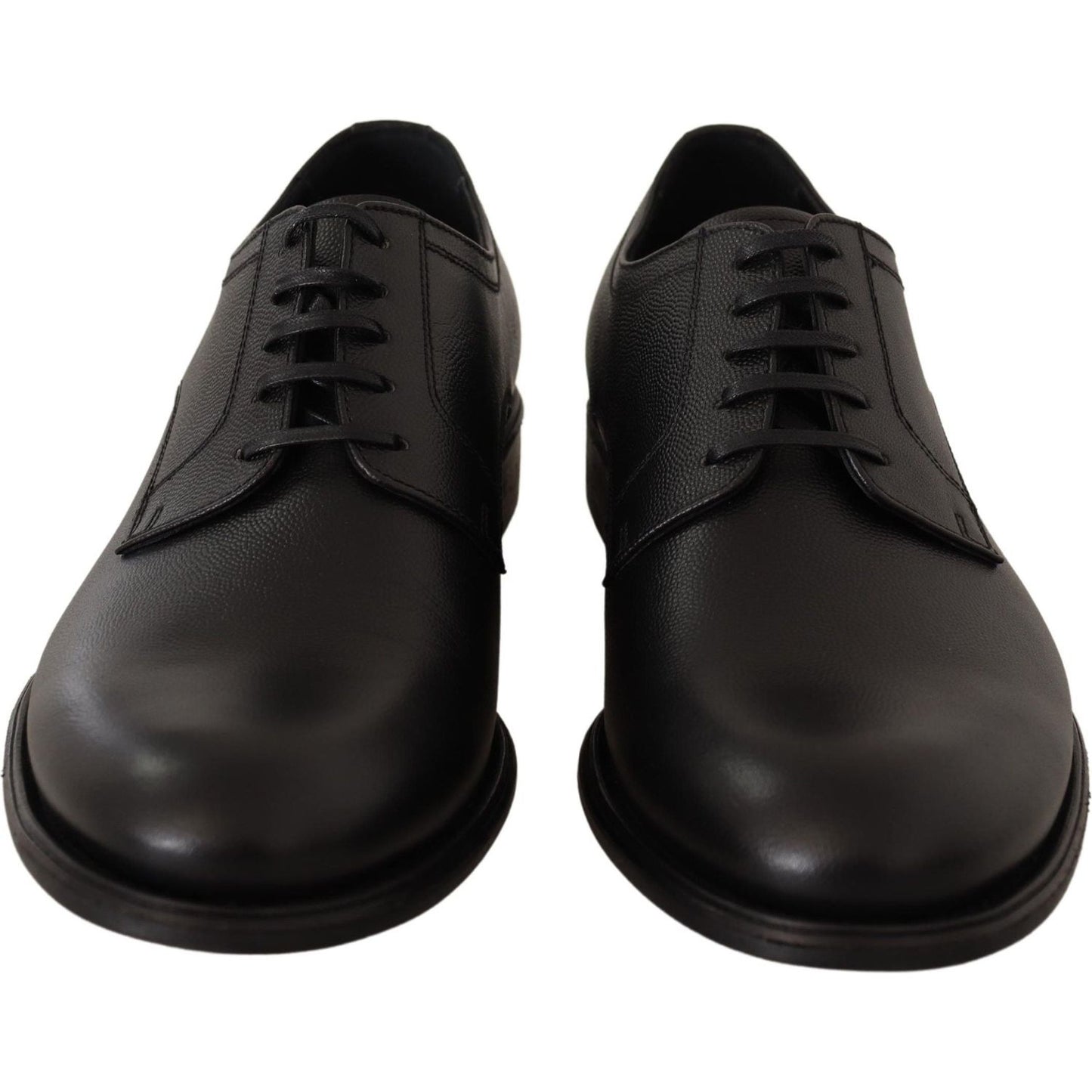 Dolce & Gabbana Black Leather Lace Up Mens Formal Derby Shoes