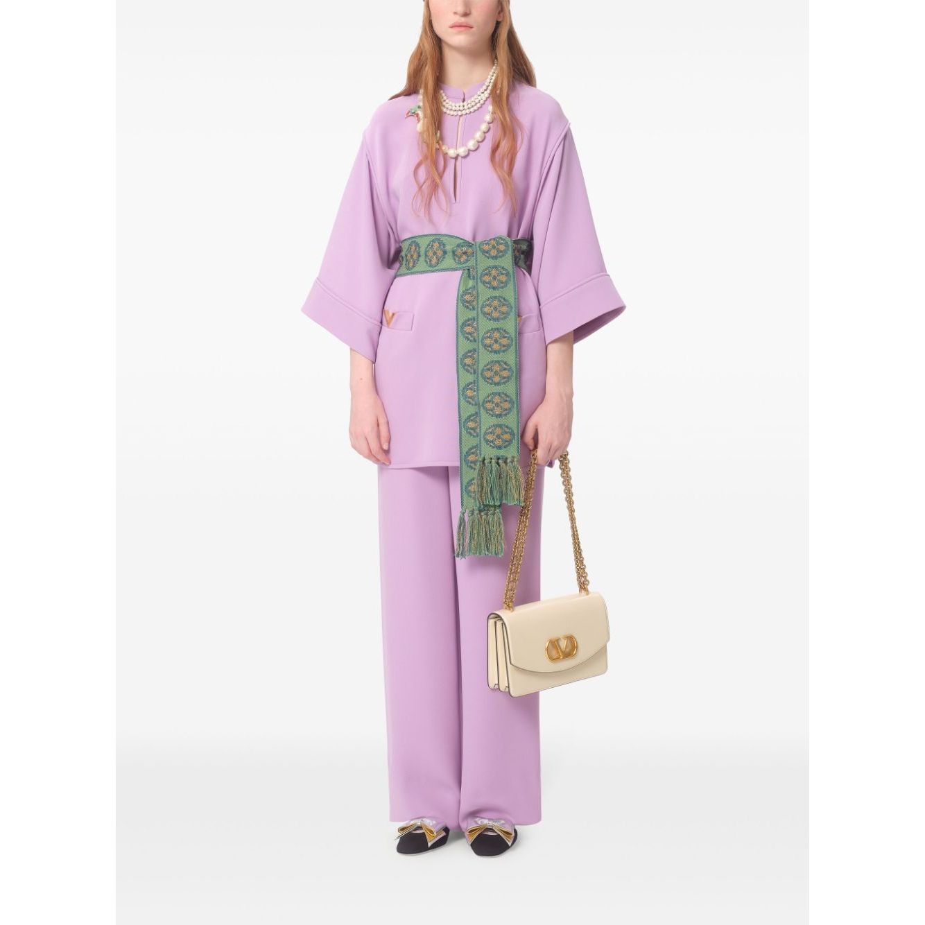 Valentino Silk Wide-Leg Trousers