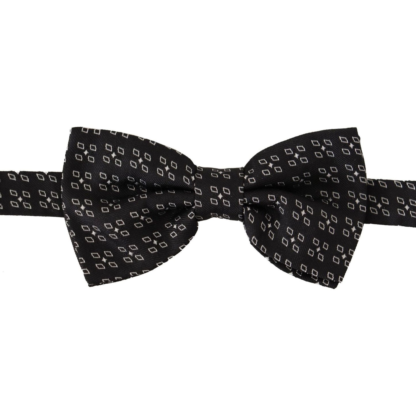Dolce & Gabbana Black White Polka Dot 100% Silk Neck Papillon Tie