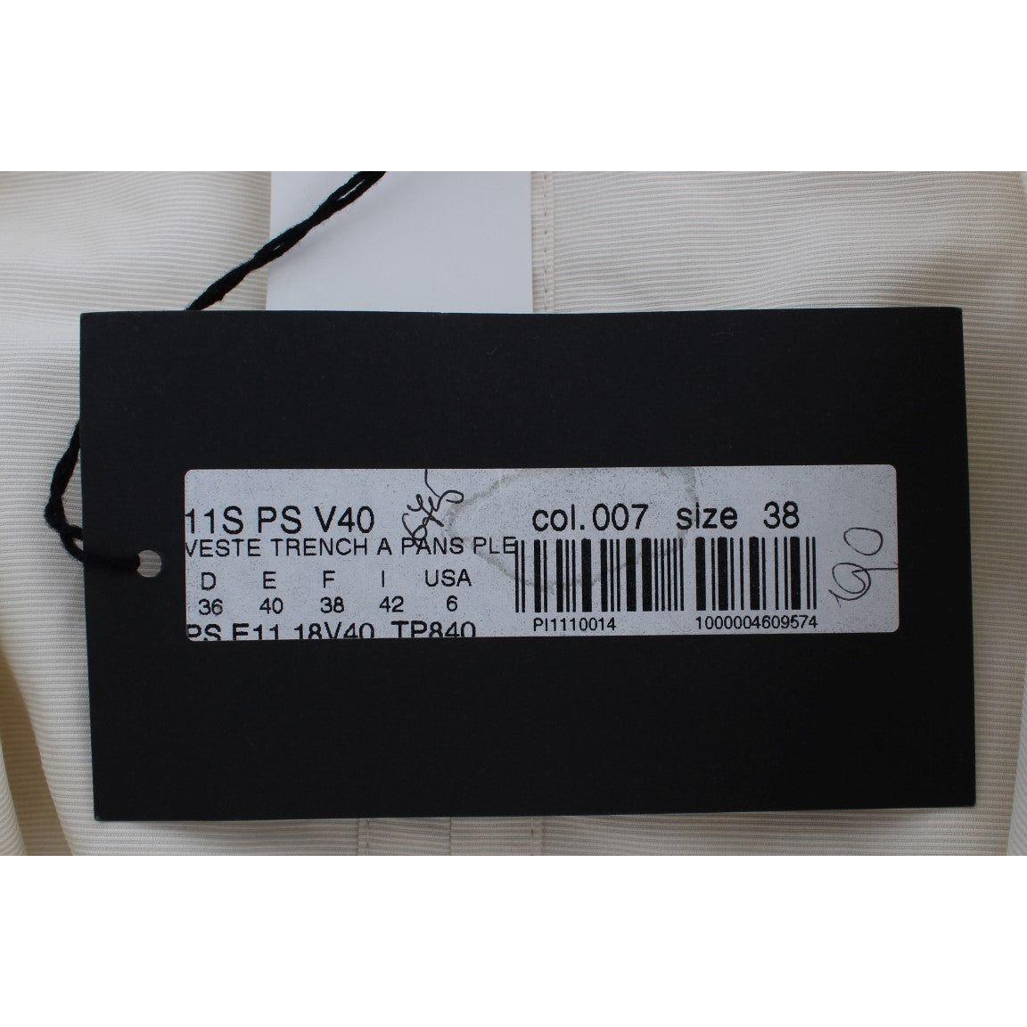 PLEIN SUD White Trench Coat Jacket Coats & Jackets