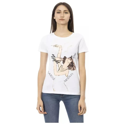 Trussardi Action White Cotton Women T-Shirt