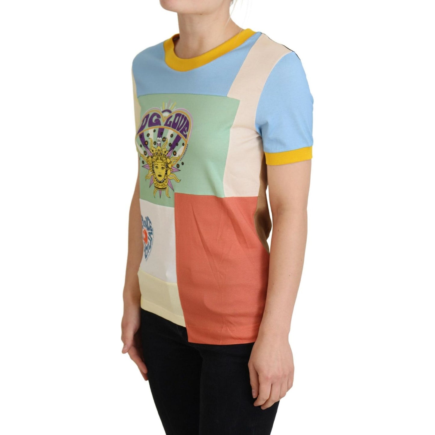 Dolce & Gabbana Multicolor Cotton DG Love Patchwork