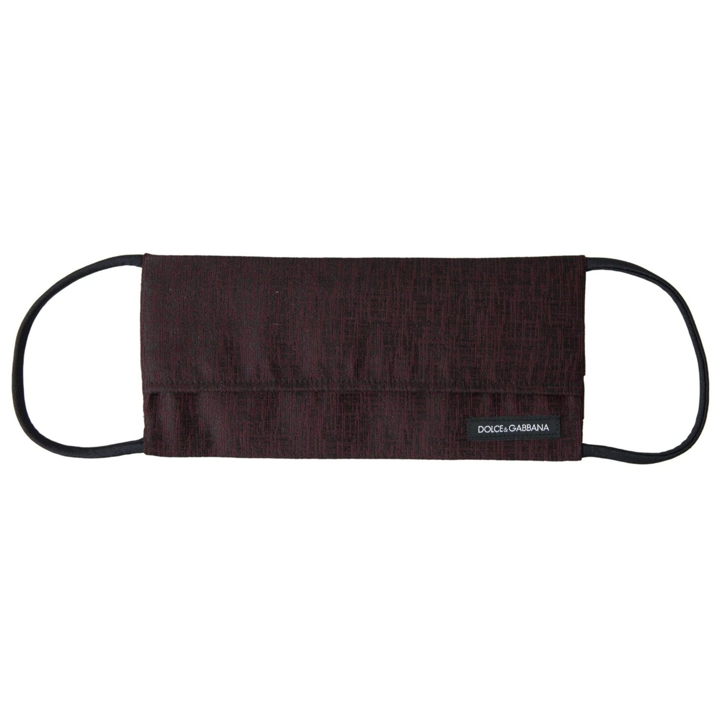 Dolce & Gabbana Maroon Pleated Elastic Ear Strap Face Mask