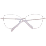 Maje Rose Gold Women Glasses Frame, full-rim square style, stainless steel, demo lenses, includes branded case, size 54-14-135, no filter protection.