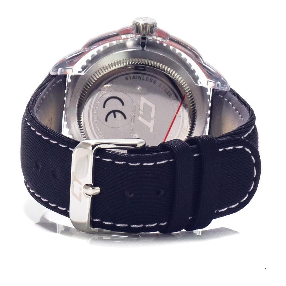 Chronotech Black Leather Dress Watch