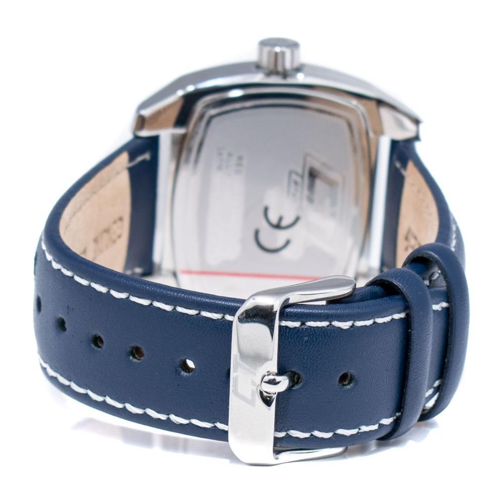 Chronotech Blue Leather Dress Watch