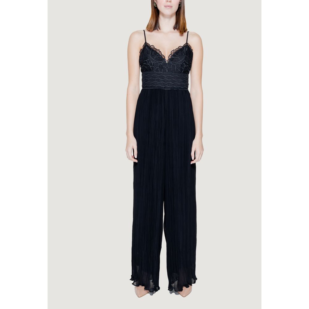 Guess Black Polyester Jumpsuit