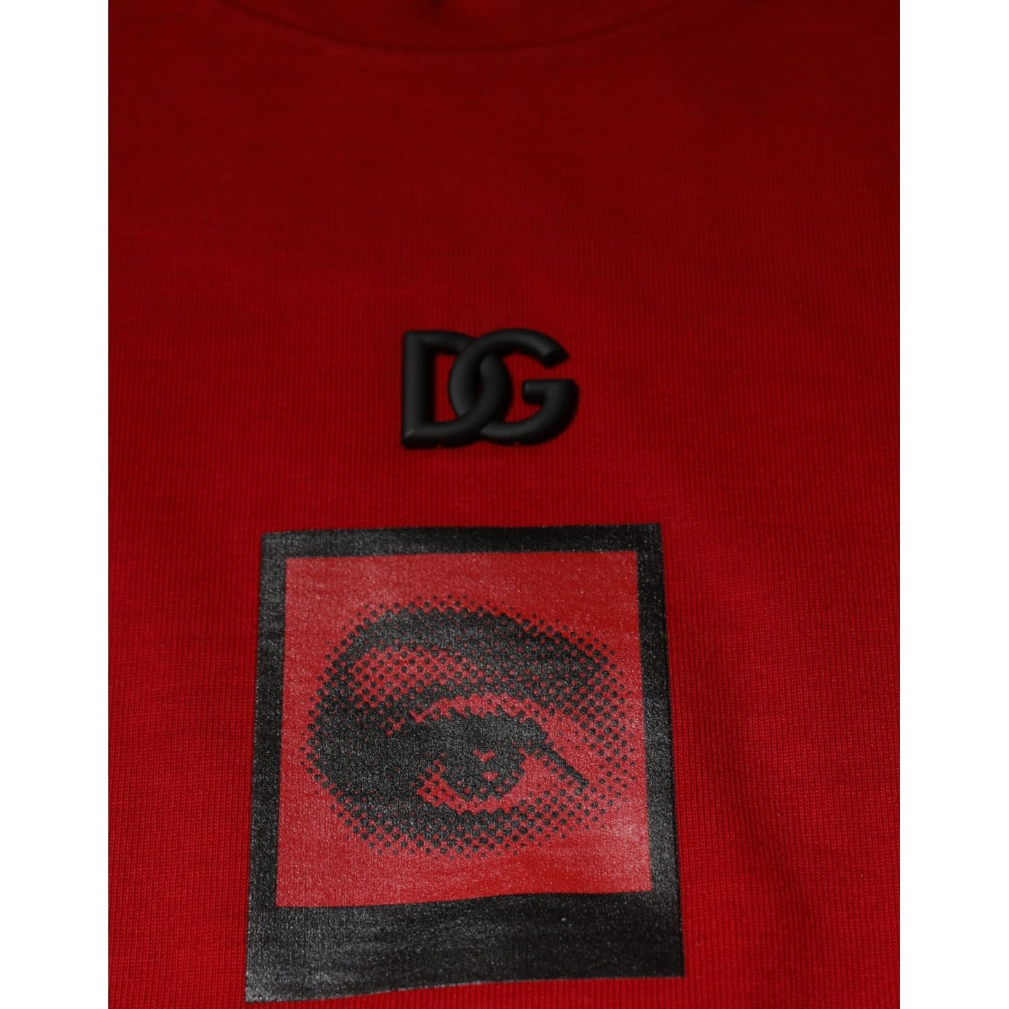 Dolce & Gabbana Red DG Eye Cotton Crew Neck T-shirt