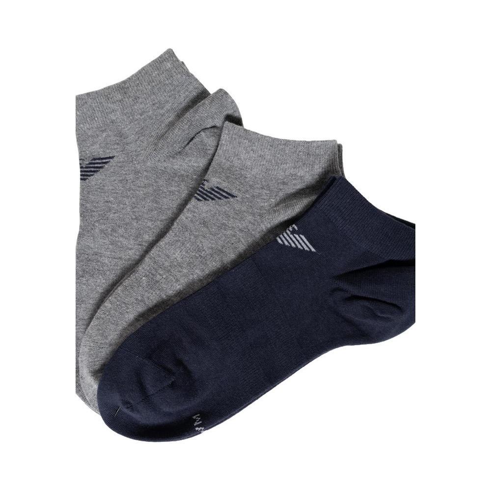 Emporio Armani Underwear Blue Cotton Sock