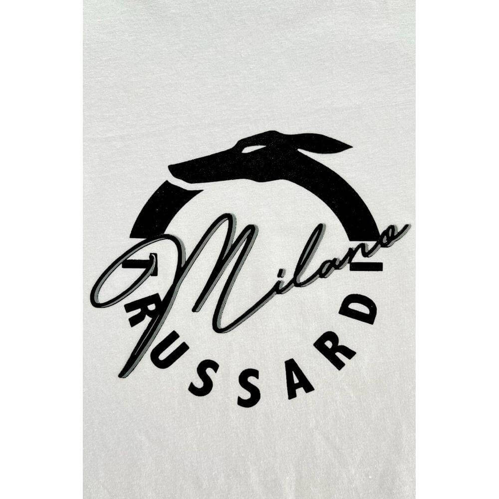 Trussardi Beachwear White Cotton Men T-Shirt