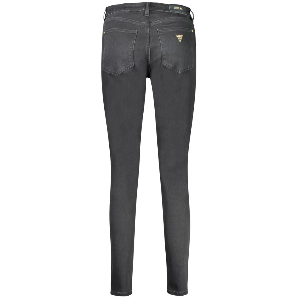 Guess Jeans Black Cotton Skinny Jeans Guess Jeans