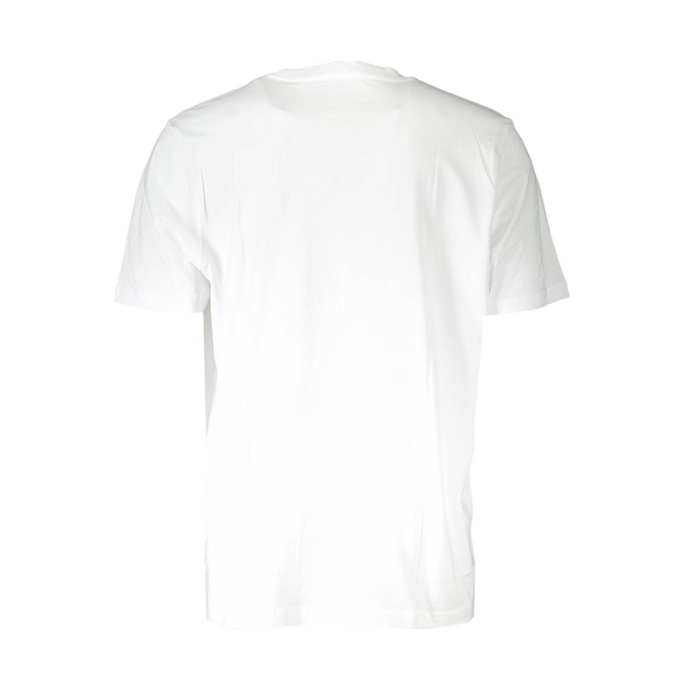 Back view of Diesel White Cotton Men T-Shirt, showcasing premium quality and understated sophistication.