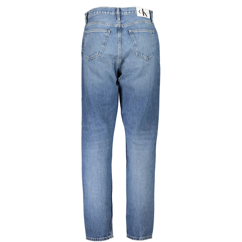 Calvin Klein Blue Cotton Mom Jeans Calvin Klein