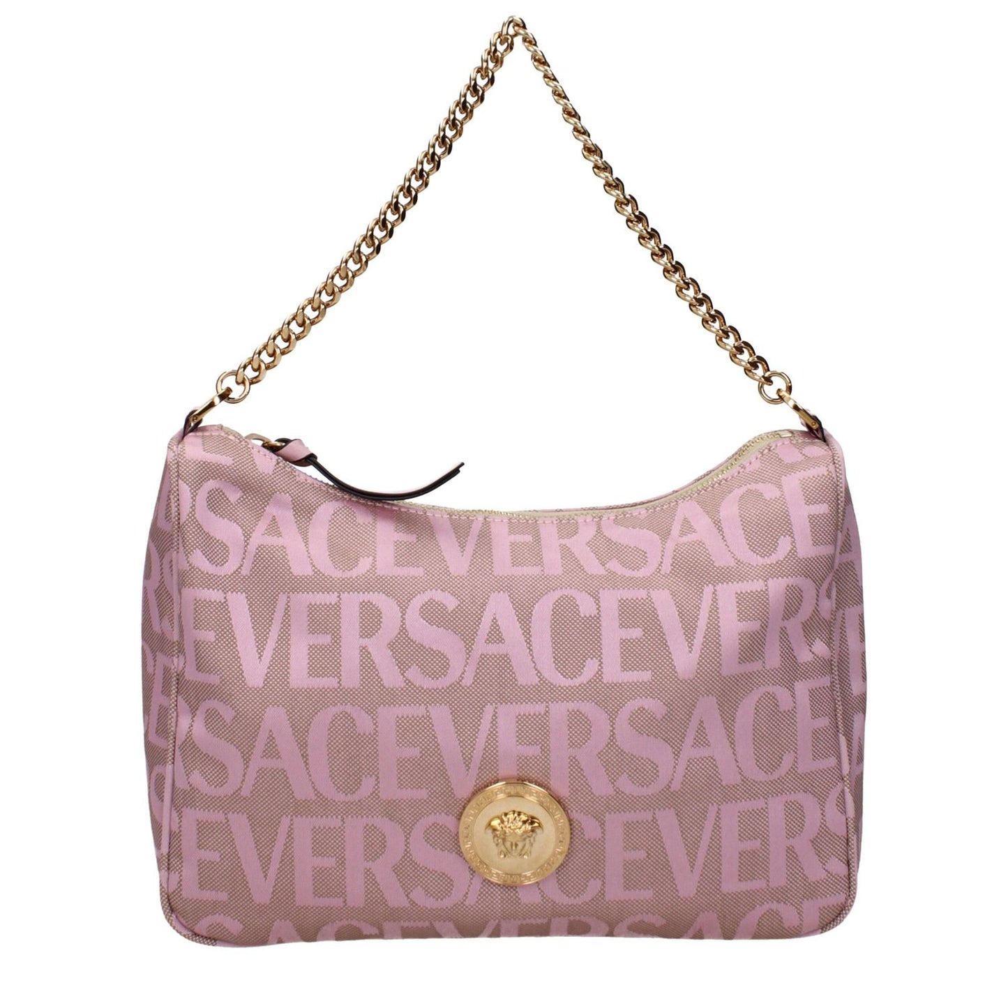 Versace Beige Fabric Handbag with logo, adjustable and removable shoulder strap, MPN 10028771A131852PL5V, code F83537.