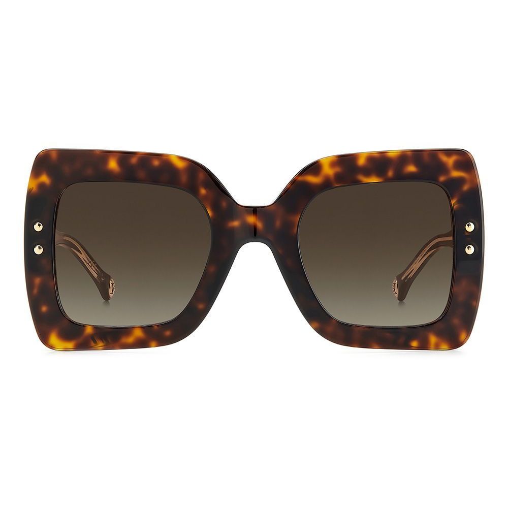 Carolina Herrera Brown Acetate Sunglasses