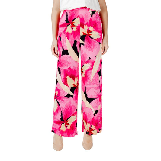 Only Pink Viscose Casual Pants