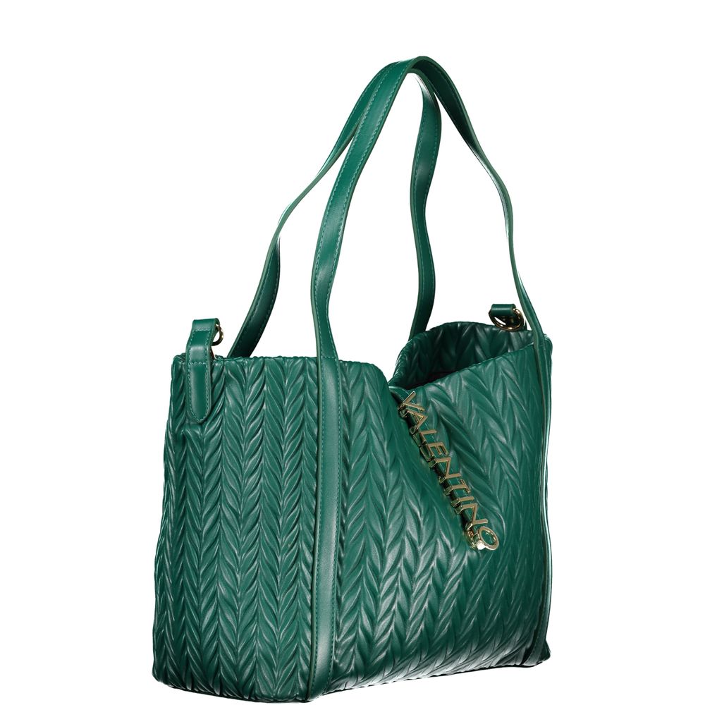 Mario Valentino Green Polyethylene Handbag with two handles, internal pocket, and contrasting details
