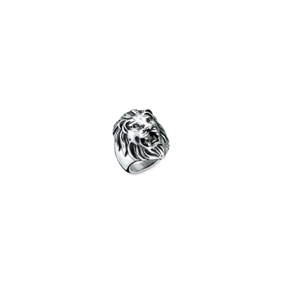 AN JEWELS JEWELRY Mod. AA.ALION1-12 silver lion head ring