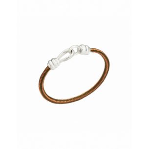 BRACCIALI DODO MOD. DBC2001KNOT0CVOAGL stylish bracelet with silver clasp on white background
