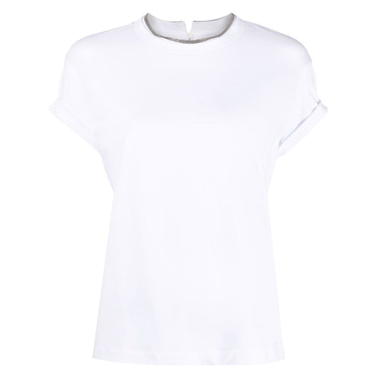 Brunello Cucinelli Chain-trim round-neck t-shirt Topwear