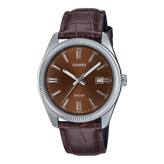 CASIO COLLECTION Mod. DATE. LEATHER - BRONZE WATCHES