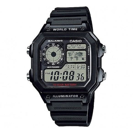 CASIO SPORT Mod. DIVER - WORLD TIME ILLUMINATOR 5 ALARMS - FUTURE CLASSIC COLLECTION - BLACK WATCHES