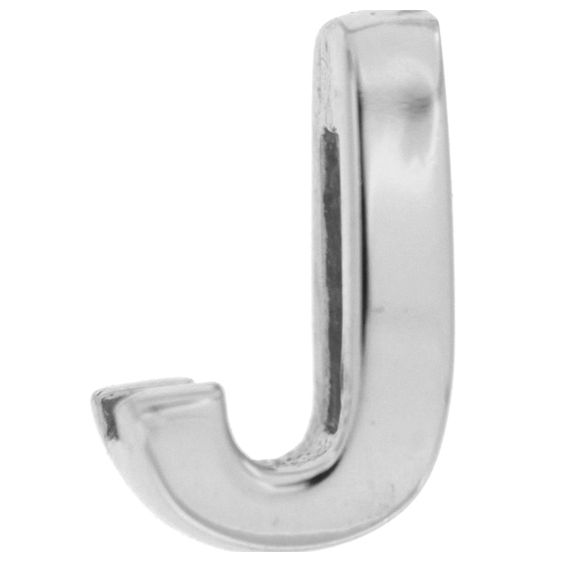 CHARMS RUE DES MILLE MOD. XB-J silver initial "J" charm close-up image