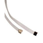 Close-up of Dolce & Gabbana White Yellow Stripe Tie Side Logo Underwear ties showing gold accents.