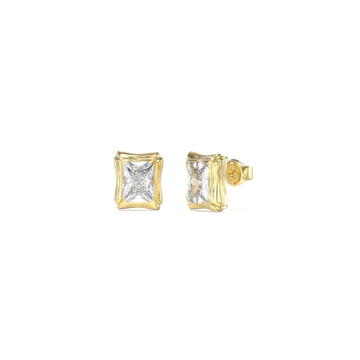 GUESS JEWELS JEWELRY Mod. JUBE05174JWYGT-U gold square stud earrings