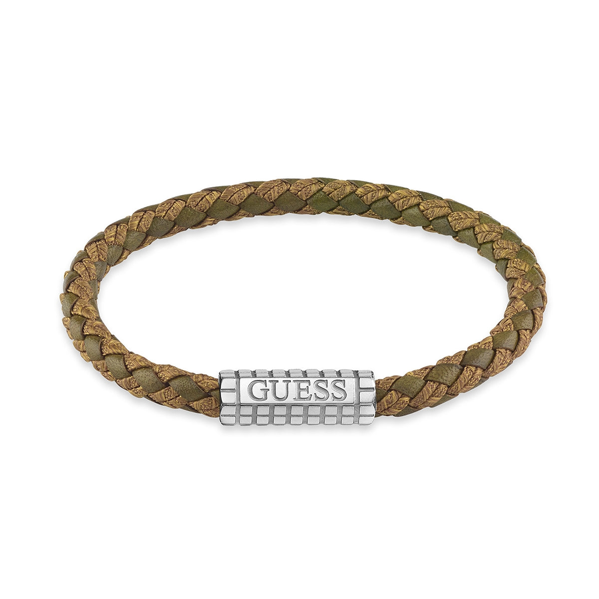 GUESS JEWELS JEWELRY Mod. JUMB05036JWSTGBS bracelet with braided design and silver clasp