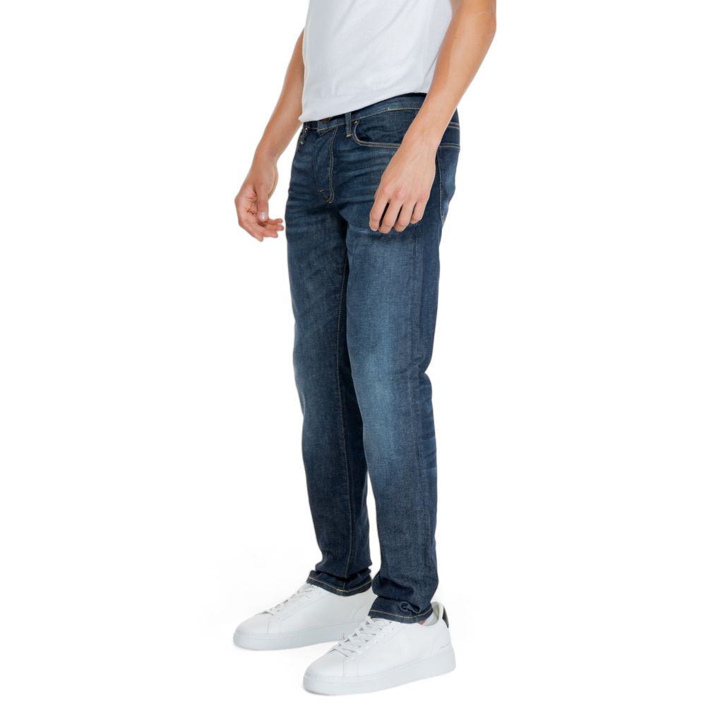 Jack Jones Blue Cotton Relaxed Fit Jeans