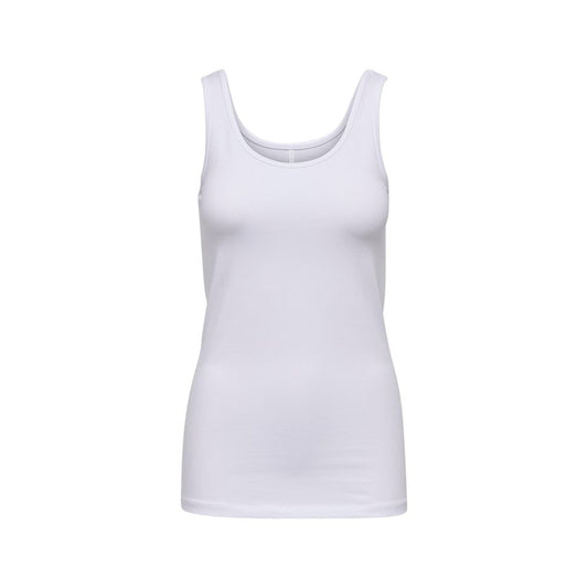 Only White Cotton Tank Top