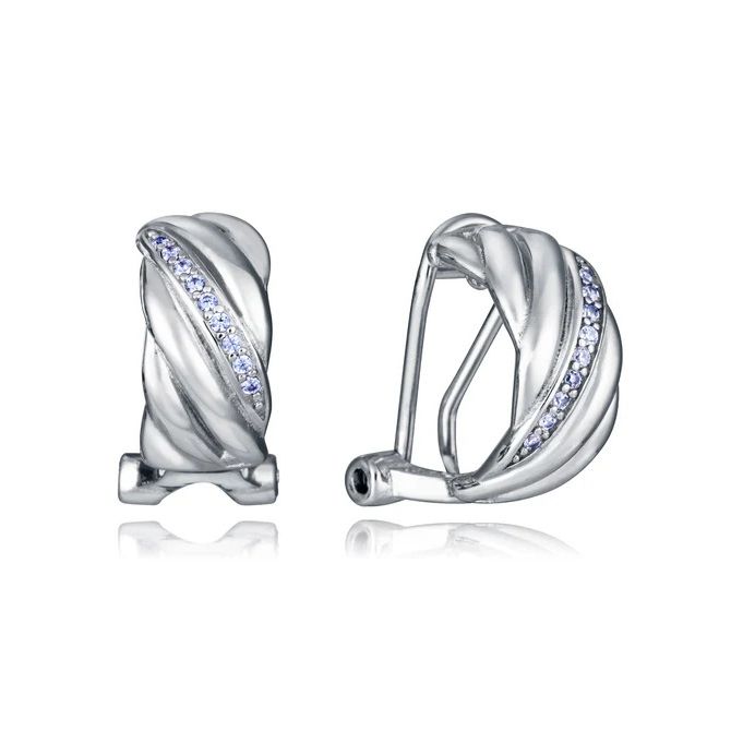VICEROY JEWELS Mod. 2329E000-30 silver 925 earrings with crystals, stylish lady's quartz analog jewel, mineral dial, 44mm case, gift box