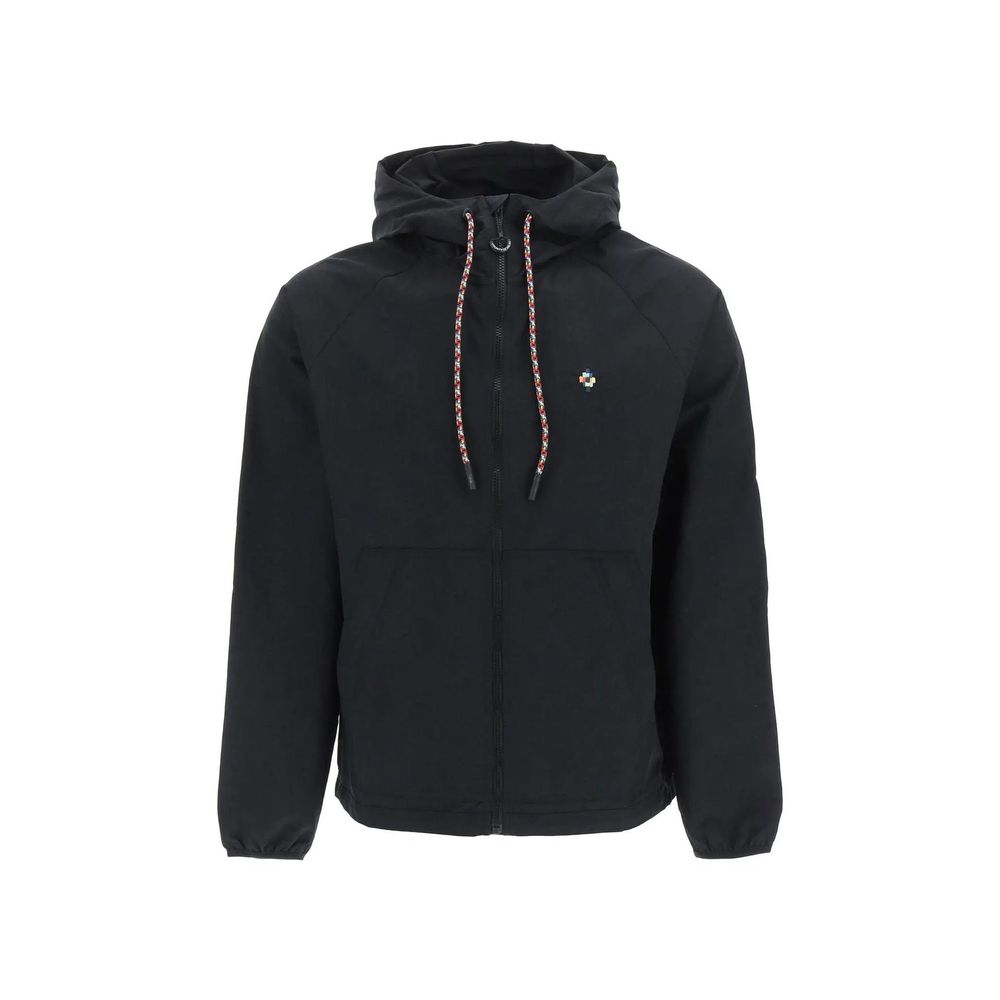 Marcelo Burlon Black Polyamide Shell Jacket 1728,75611013280,Black,Clothing,Jackets & Coats - Clothing,Marcelo Burlon,Men,New with tags,Shell Jackets - Jackets & Coats - Clothing,XL