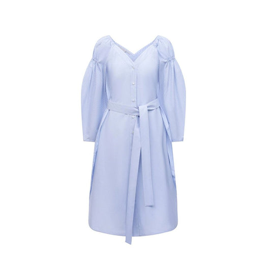 Stella McCartney Blue Cotton Casual Dress 1728,40,42,75611013280,Blue,Casual - Dresses - Clothing,Clothing,Dresses - Clothing,Longsleeve - Dresses - Clothing,Midi - Dresses - Clothing,New with tags,Stella McCartney,Women
