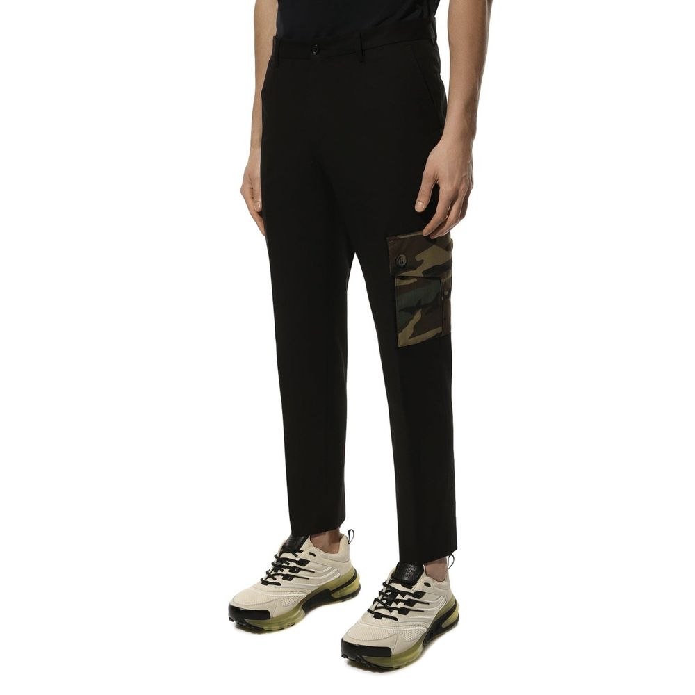 Dolce & Gabbana Black Cotton Cargo Pants