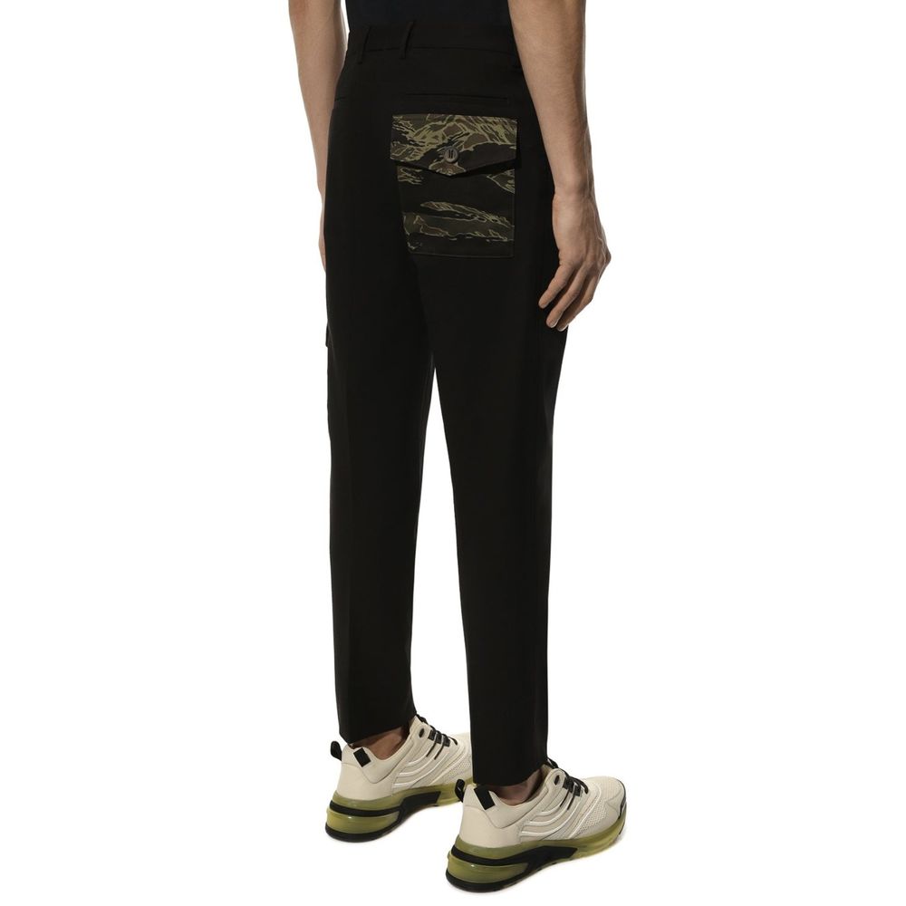 Dolce & Gabbana Black Cotton Cargo Pants
