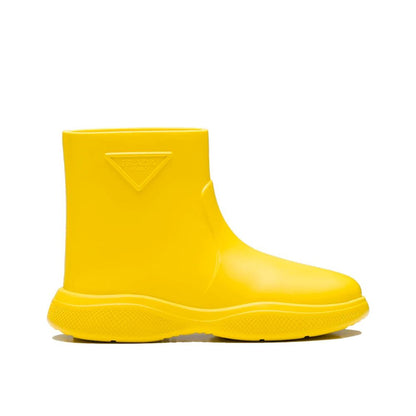 Prada Bicolor Rubber Rain Boots 1728,75611013280,Bicolor,Boots - Shoes,EU36/US6,EU38/US8,EU39/US9,New with tags,Prada,Rain Boots - Boots - Shoes,Shoes,Women