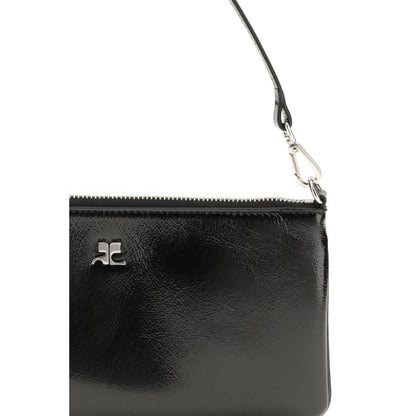Courrèges Black Cowhide Shoulder Bag 1728,72470364320,Bags,Black,Courrèges,New with tags,Shoulder Bags - Bags,Women