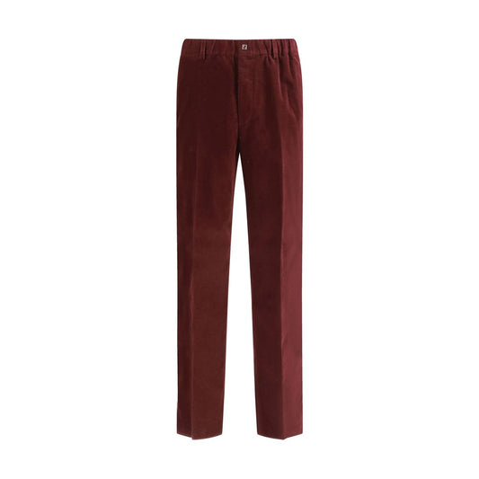Fendi Bordeaux Cotton Casual Pants 1728,72470364320,Bordeaux,Casual Pants - Pants - Clothing,Clothing,Fendi,IT48 | M,IT50 | L,Men,New with tags,Pants - Clothing