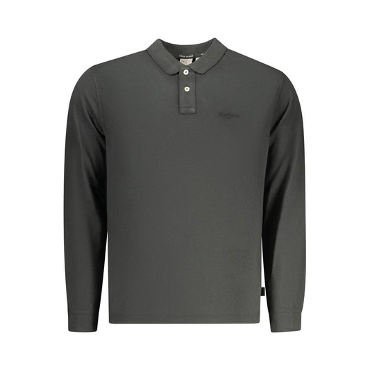 Pepe Jeans Black Cotton Men Polo Shirt