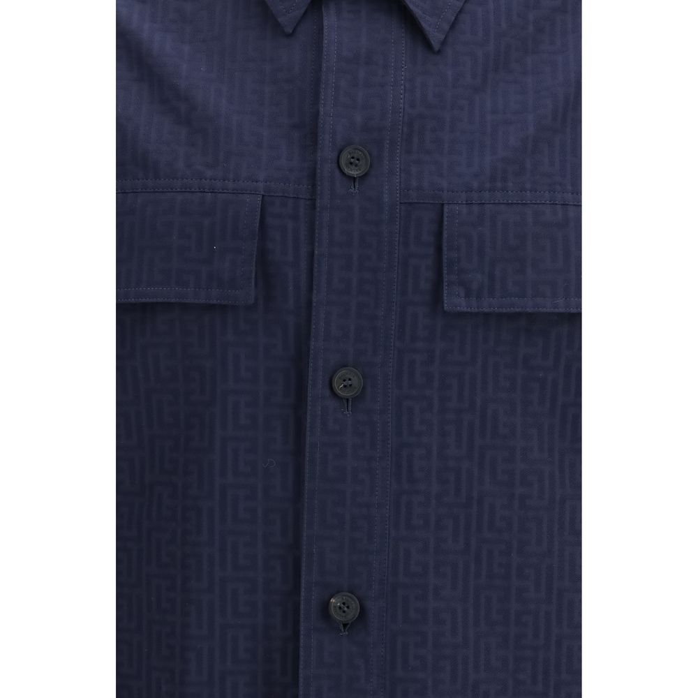 Balmain Blue Cotton Coat 1728,72470364320,Balmain,Blue,Clothing,Coats - Jackets & Coats - Clothing,IT50 | L,IT52 | XL,Jackets & Coats - Clothing,Men,New with tags