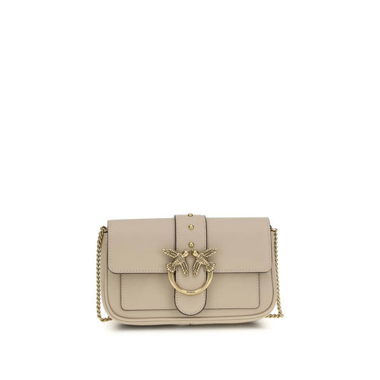 PINKO Beige Calf Leather Bos Taurus Shoulder Bag 1728,72470364320,Bags,Beige,New with tags,PINKO,Shoulder Bags - Bags,Women