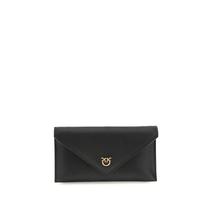PINKO Black Calf Leather Bos Taurus Handbag