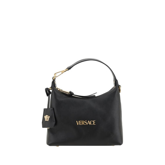 Versace Black Calf Leather Bos Taurus Handbag 1728,72470364320,Bags,Black,Handbags - Bags,New with tags,Versace,Women