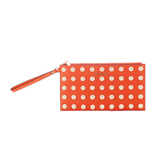Michael Kors Orange Leather Clutch Bag