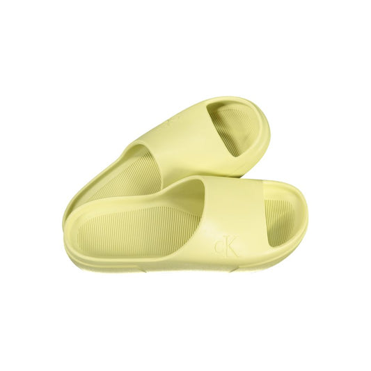 Calvin Klein Yellow Polyurethane Men Slipper 1728,67403481248,Calvin Klein,EU40/US7,EU41/US8,EU42/US9,EU43/US10,EU44/US11,EU45/US12,EU46,Men,New with tags,Sandals - Shoes,Shoes,Yellow