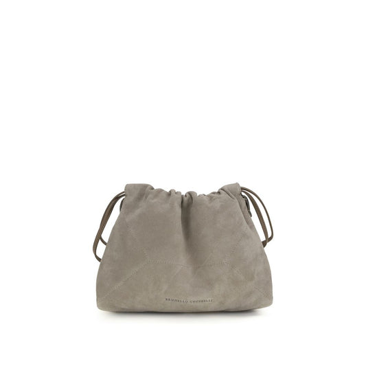 Brunello Cucinelli Gray Calf Leather Bos Taurus Clutch Bag 1728,72470364320,Bags,Brunello Cucinelli,Clutch Bags - Bags,Gray,New with tags,Women