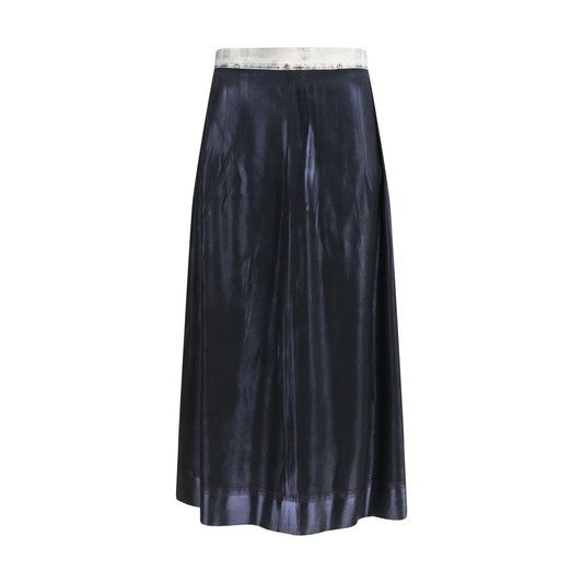 Margiela Blue Acetate Midi Skirt 1728,72470364320,Blue,Clothing,IT40 | M,IT42 | L,IT44 | L,Margiela,Midi - Skirts - Clothing,New with tags,Skirts - Clothing,Women
